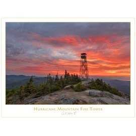 Hurricane Mountain Fire Tower, Adirondack Print by Carl Heilman II, 18" x 24" - ND016700