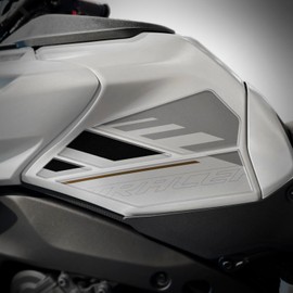 Az Graphishop 3D Resin Side Tank Pads Compatible with Yamaha Tracer 9 GT 2025 L-232 (Ceramic Ice)