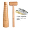 Mandrel Sizer Hammer Set, 2pcs Wooden Mandrel Sizer Jewelry Making