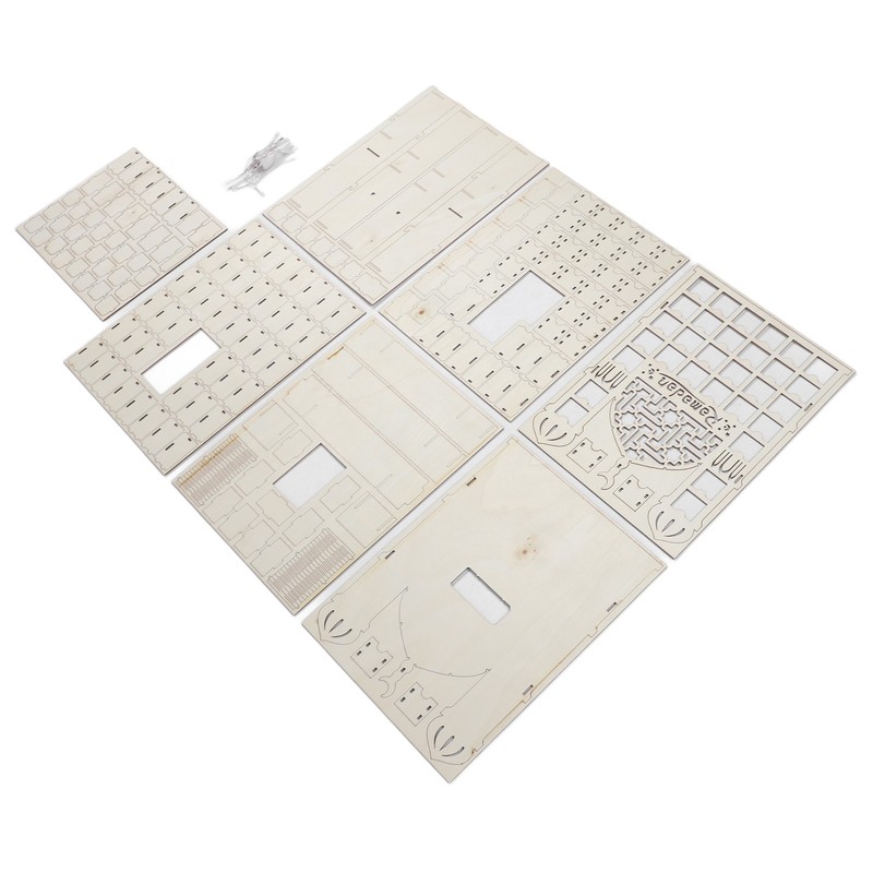 Wooden Ramadan Calendar 30 Storage Drawers LED Light Decorative DIY