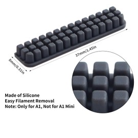 Imdinnogo A1 3D Printer Accessories 6Pcs Nozzle Brush Replacement Kit: Filament Buildup Removal - Hotbed Mounted Silicone Wiper Cleaning-Tool, Not Compatible with A1 Mini