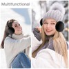 Riisoyu Winter Ear Warmers Plush, Winter Earmuffs Foldable Girls Outdoor