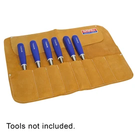 Faithfull Leather Chisel Roll - 8 Pocket