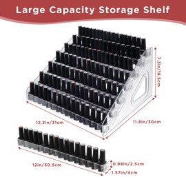 Nodaaiie 2 Pcs 7 Tiers Clear Essential Oils Nail Polish Organizer Acrylic Display Stands, Paint Organizer Rack, Acrylic Display Rack for Nail Polish, Sunglasses, Essential Oils, Eyeglasses and Makeup