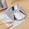Glitter Mirror Sun Hat Silver For Summer Beach