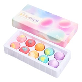 10pcs Badebomben, Badekugeln, Badebomben Set, Badebomben Frauen, Sprudelbad für Badewanne, Handgefertigte Fußbad Badekugeln mit ätherischen ölen, Geburtstagsgeschenke für Frauen