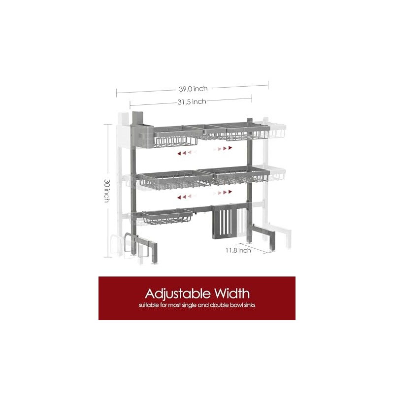 Sakugi Dish Drying Rack - Over The Sink Dish Drainer