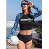BesserBay Women's Long Sleeve Crop Top Rash Guard UV Protection
