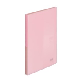 LIHIT LAB SOERU N8102-12 File Clear Book A4 Fixed 40 Pockets, Peach Pink