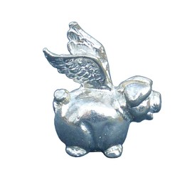 Flying Pig Figurine, Pigs Might Fly, Flying Pig Gifts, Handcast In Fine Pewter By William Sturt