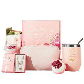 Birthday Gifts for Women, Happy Birthday Basket, Body Relaxing Bath Spa Gift for Her, Gift Baskets for Women Friendship Sister Female Boyfriend Girlfriend Mother