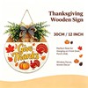 12 Inch Thanksgiving Wooden Wreath Sign, Give Thanks Front Door
