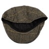 Vesper Herringbone Plaid Wool Blend Ivy Cap (Small) Charcoal