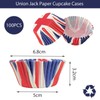 100pcs Mini Union Jack Cupcake Cases Baking Cups, Paper Muffin