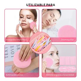 120 Pc Esponja Facial Comprimida Para Limpieza Y Exfoliación                                                                                          