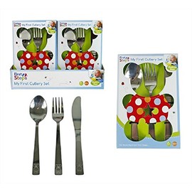 First Steps My First Cutlery Set for Children over 12 Months with Teddy Design