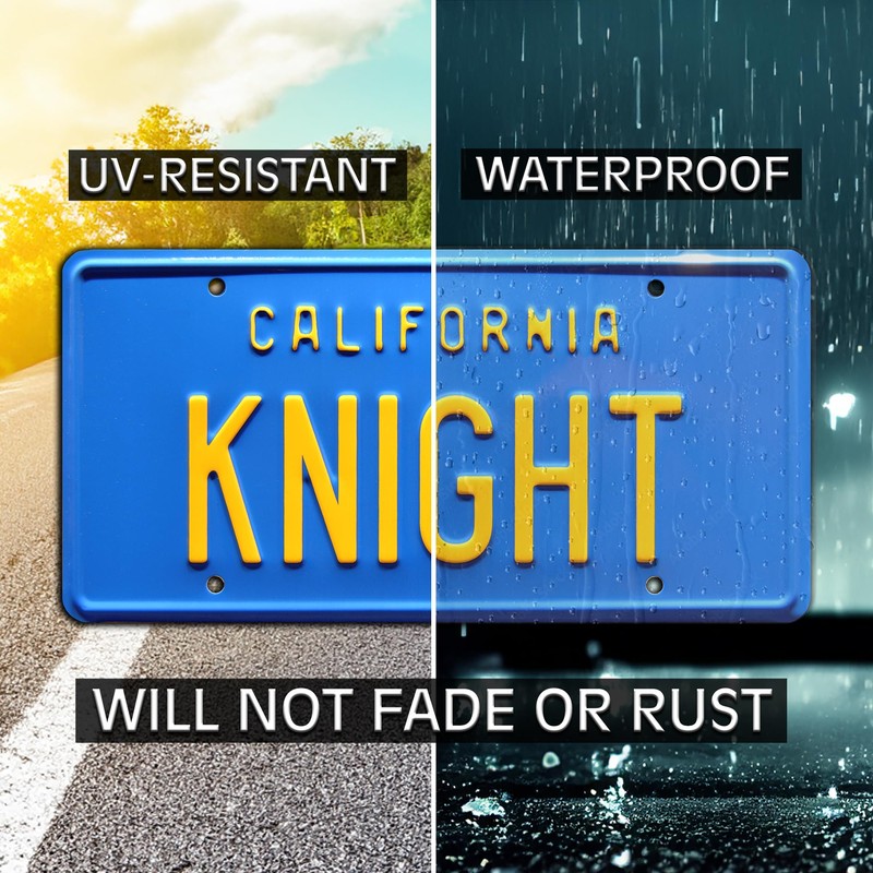 Knight Rider | KNIGHT + KARR | Metal Stamped License