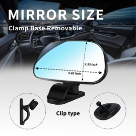 360° Adjustable Baby Car Mirror,HD Clip-On Style Car Seat Mirror for Baby Rear Facing,Carseat Mirrors Rear Facing Essential Interior Car Accessories Fit for Cars SUVs (Clip On)