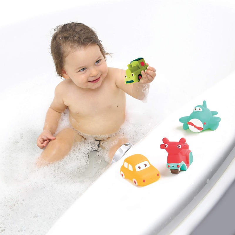 LUDI - Badespielzeug - Thema "Transport" - Kleinwagen zum Baden