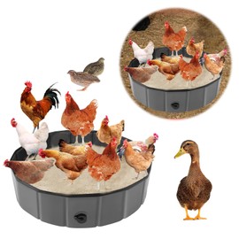 32'' D * 8'' H Chicken Bath Tub, Chicken Dust Bath, Chicken Bath Dust, Dust Bath for Chickens, Lime for Chicken Coops, Chicken Bath, Chicken Coop Cleaning Supplies, Chicken Coop Accessories