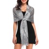 Dark Grey Shawls and Wraps for Evening Dresses-Ladies Shimmery Formal