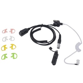 Pdflie xpr3300e xpr3500e xpr 3300e 3500e Quick Release Quick-Disconnect QD Earpiece with PTT Mic Compatible with Motorola Radio(Black,Wired)
