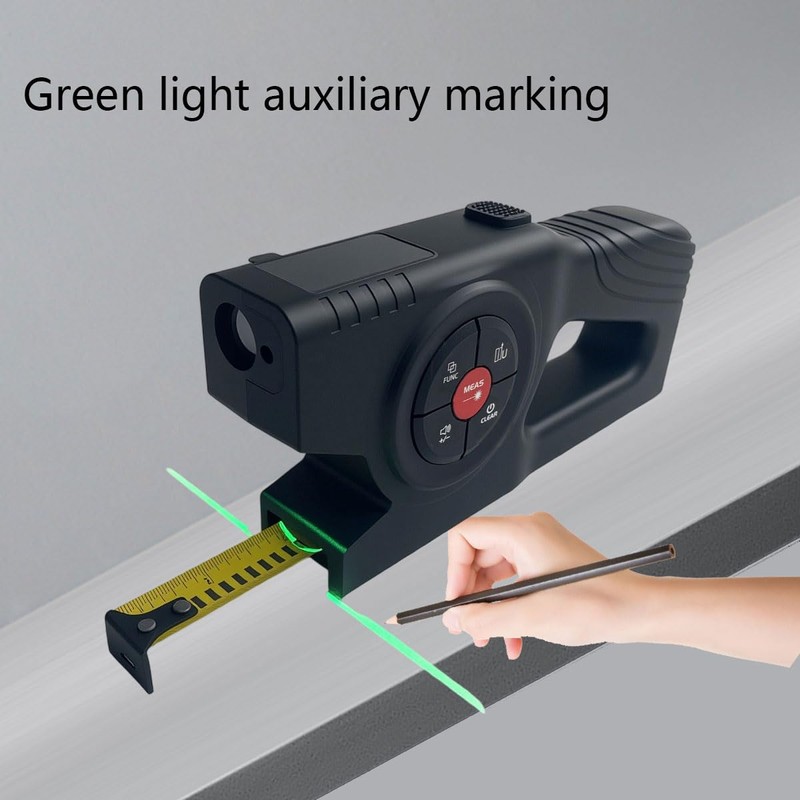 Miangerrn Digital Laser Tape Measure, 164ft/50m Laser Distance Meter, 16ft/5m