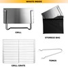 ZONETECH Portable Camping Stainless-Steel Grill and Fire Pit, Tabletop Charcoal