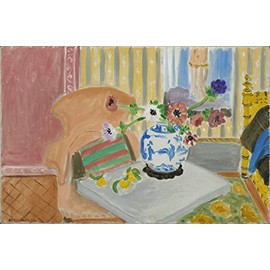Get Custom Art - Henri Matisse, Anemones & Chinese Vase - Canvas Print Rolled in a Tube, Famous Paintings Wall Art Décor (24x36 inch)