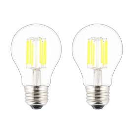 OPALRAY 12V-24Vdc Low Voltage Input LED Bulb, Classic A19(A60) Style, 8W 800Lm, 12V DC Dimmer, E26 Medium Base Bulb, Warm White Light, 80 Watts Incandescent Equivalent, for 12V Power, 2-Pack