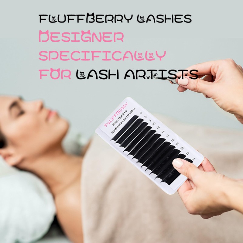 FLUFFBERRY Easy Fan Lashes Eyelash Extensions 0.03 0.05 0.07 Rapid