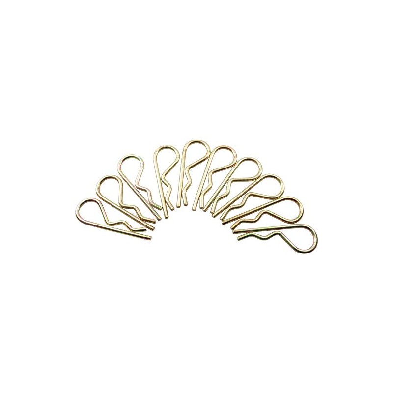 10 Pack R Clips Spring Hair Pin 4mm Hitch Lynch
