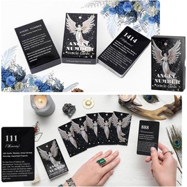 Angel Numbers Oracle Cards, Angel Oracle Deck, Oracle Cards for Beginners, 400 GSM Coated Paper Oracle Cards, Best Oracle Cards, Family Party Oracle Cards