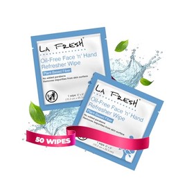 La Fresh Eco Beauty Oil Free Highly Natural Face Cleansing Wipes, individually sealed wrapper, Japanese Yuzu Scent - Pack of 50