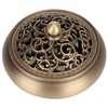 Household Brass Incense Burner Incense Burner Holders Craft Decoration (Round