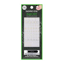 Dashing Diva Magic Pick Nail Stickers - Midnight Moonlight | Easy Nail Art Stickets | Comes with 50+ Stickers and 2 Precision Placement Tools