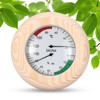 ALLOMN Sauna Thermometer Hygrometer, 2 in 1 Holz Digital Thermo-Hygrometer