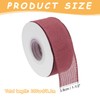 QUARKZMAN Burlap Ribbon Fabric Wired Edge Ribbons Dark Pink 1-1/2