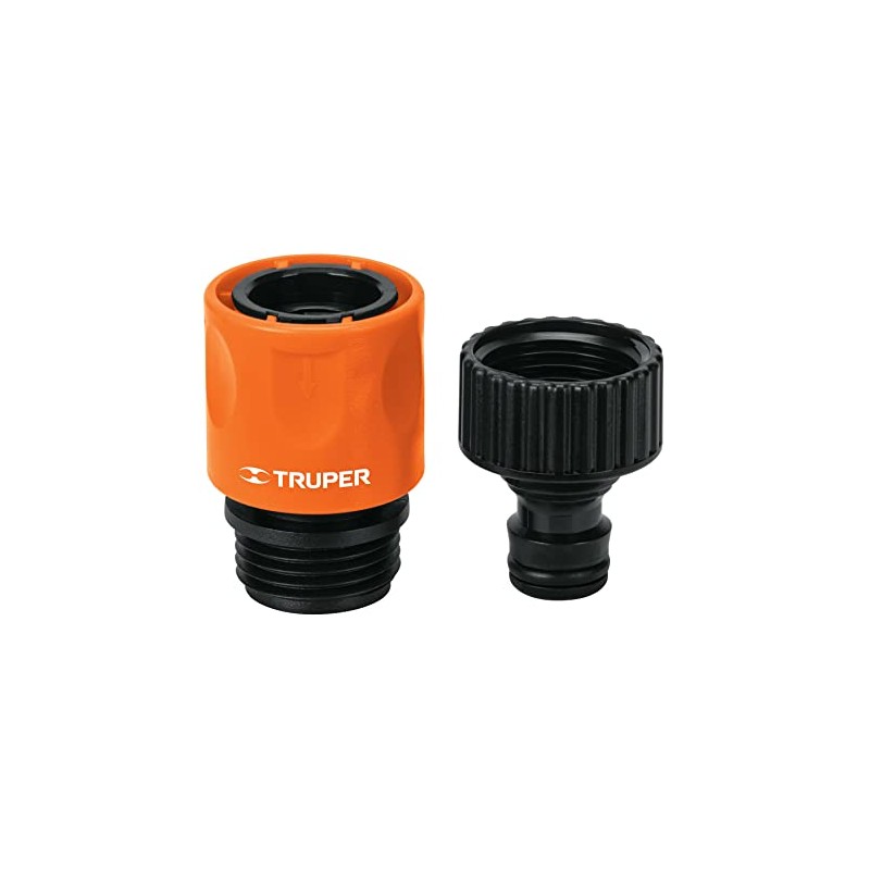 Truper CLICK-GR, Conector rápido, grifo-manguera, 3/4"