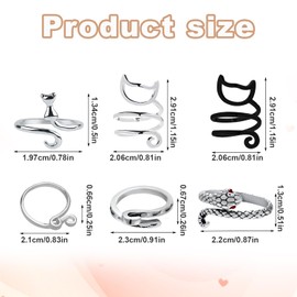 6pcs Crochet Ring, Adjustable Crochet Tension Ring Crochet Yarn Ring Yarn Guide Ring Knitting Loop Ring for Women Crafts Crochet Accessories