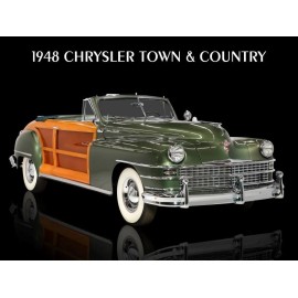 1948 Chrysler Town & Country Convertible Metal Sign: 12x16" Ships Free