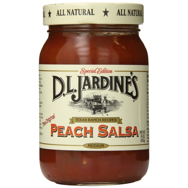 D.L. Jardine's Peach Salsa, Medium, 16 Ounce