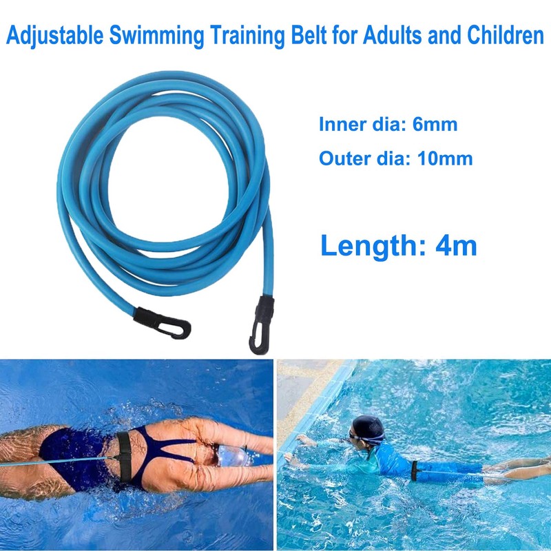 Swimming Belt Adjustable Swimming Resistance Belt Pool Swimming Training Bungee