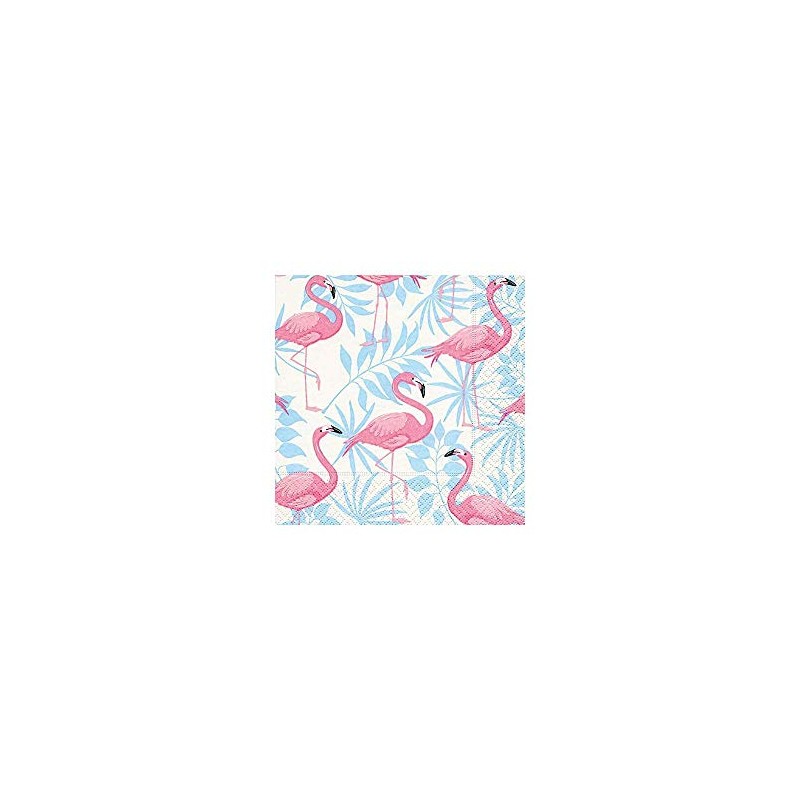 Unbekannt Flamingo Garden Motivservietten 33x33cm 20 Stück