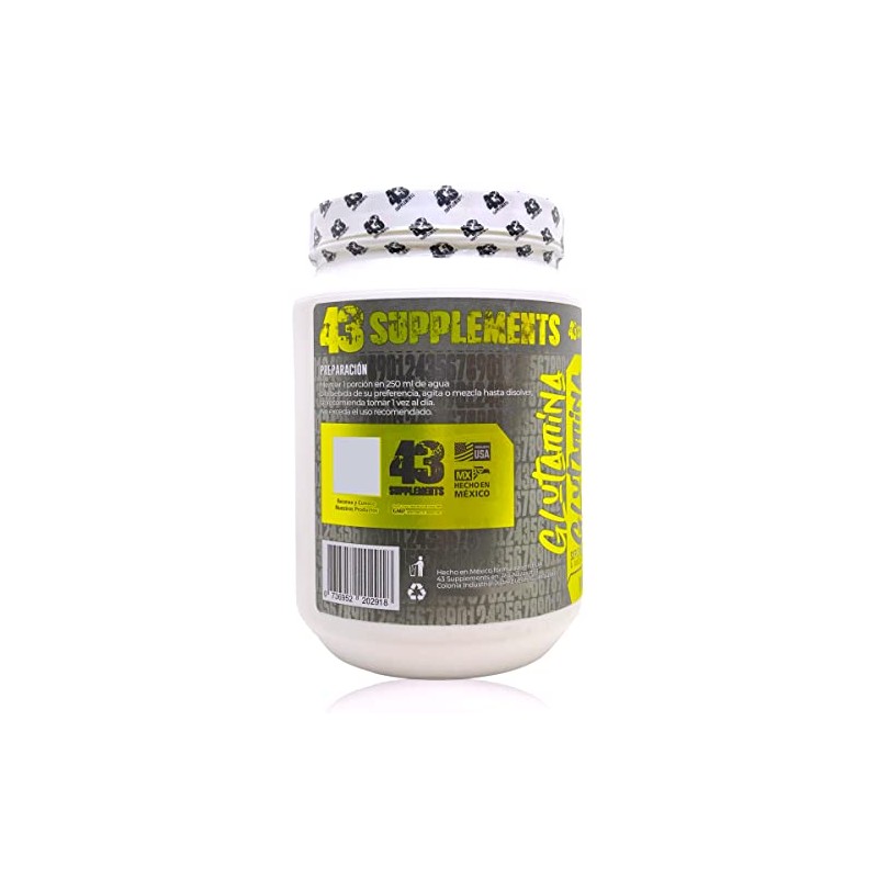 Glutamina en polvo sin sabor 1 kg 43 supplements