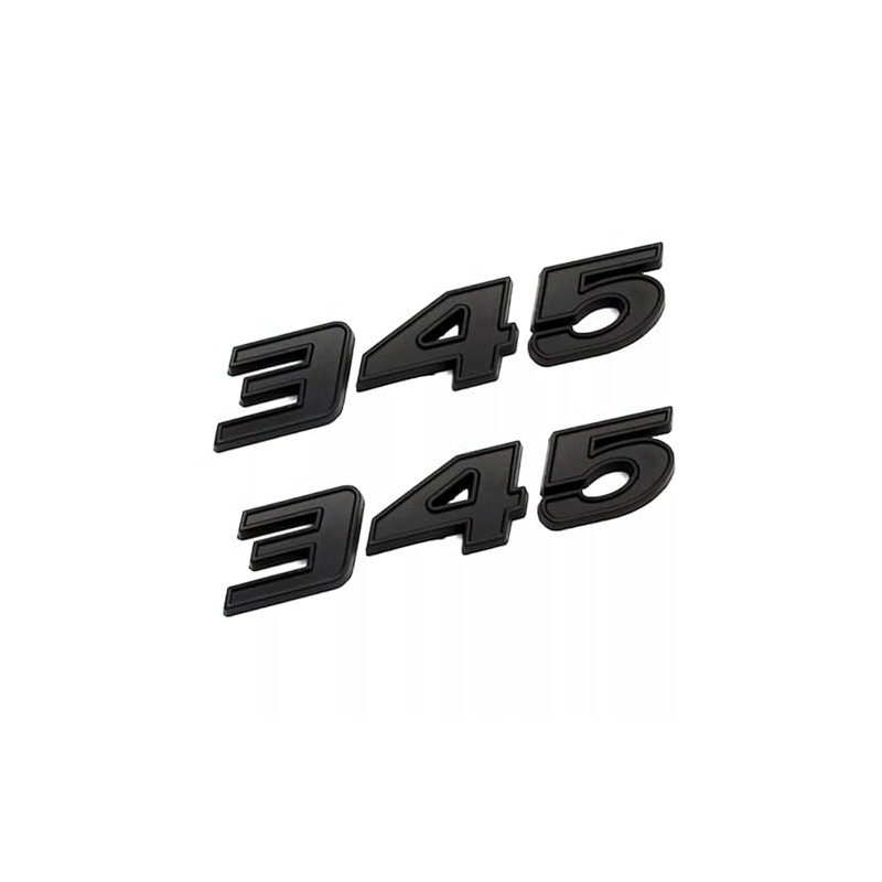 Pair Set 345 Passenger & Driver Side Emblems 3D Badge