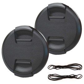 52mm Lens Cap for Nikon D5300 D3500 D850 D7500 Camera w/AF-S DX 18-55mm f/3.5-5.6G Lens, Cover for Canon EOS 90D, Rebel T7 w/EF-M 55-200mm 18-55mm Lens-2Packs