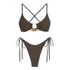 ZAFUL Bikini Swimsuit for Women Padded Ribbed Bikini Set String