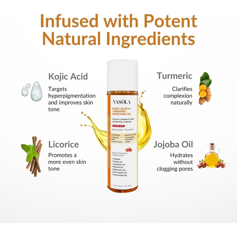 Kojic Acid Turmeric Skincare Bio Pure Oil