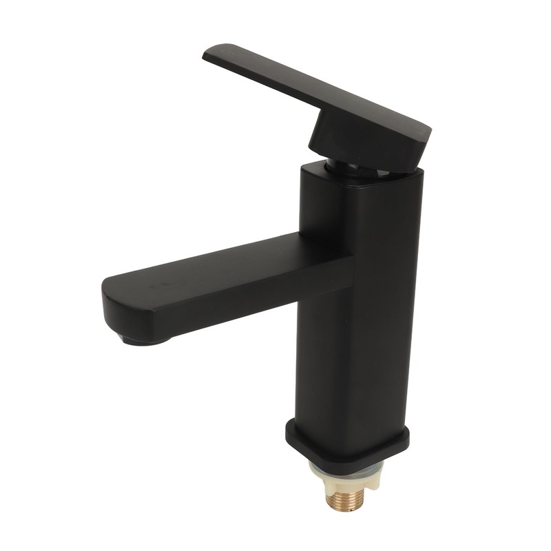 Sink Faucet Black Single Handle Single Hole Cold Stainless Steel